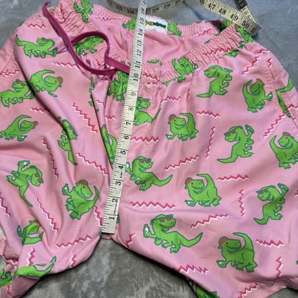 Tipsy Elves Men’s Swim Trunks XXL Pink Dinosaur Print Board Shorts Funny Retro - Picture 4 of 8